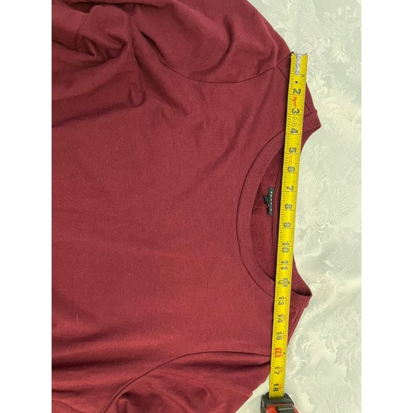Torrid Pullover Mini Dress French Terry Embellished Burgundy Size 1 - Picture 9 of 12